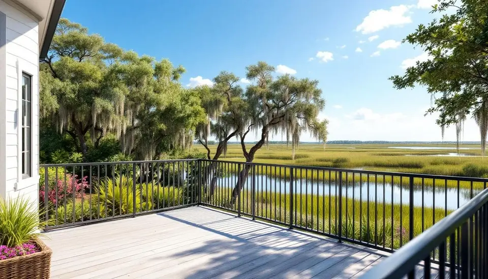 Aluminum fence for balcony safety