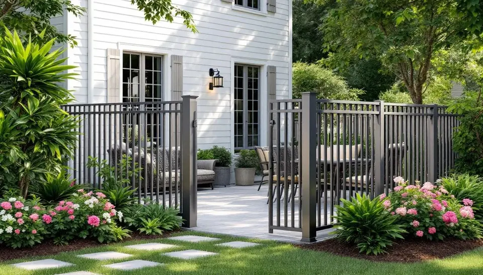 Aluminum fence for patio enclosures