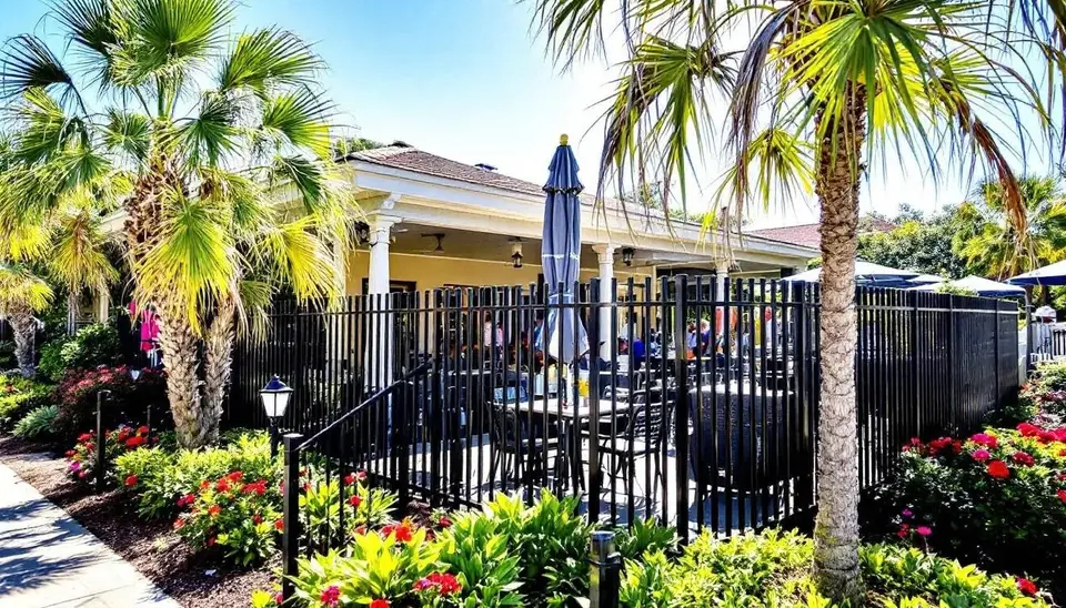 Aluminum fence for restaurant patios