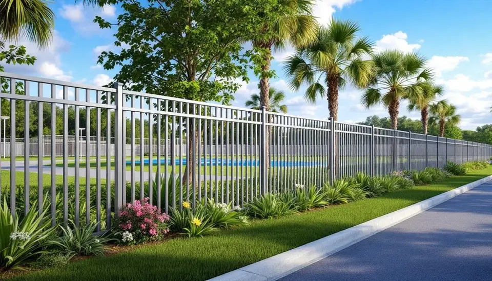 Aluminum fence for sports facilities