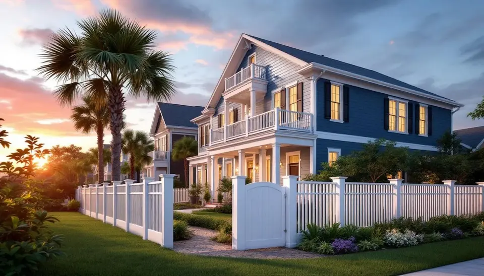 Aluminum fence for townhouses