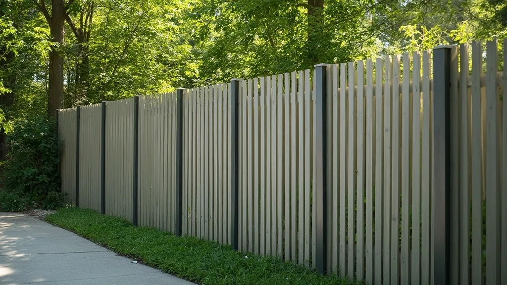 Aluminum fence with vertical pickets.
