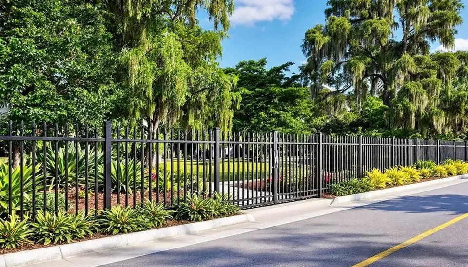 Aluminum fence with wireless access control