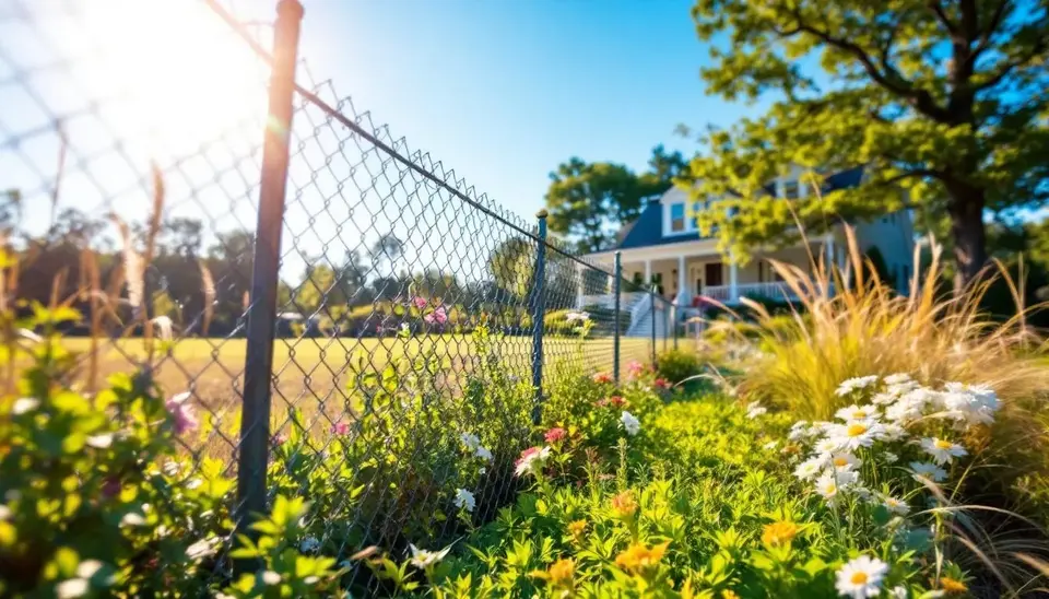 Chain-link garden fence