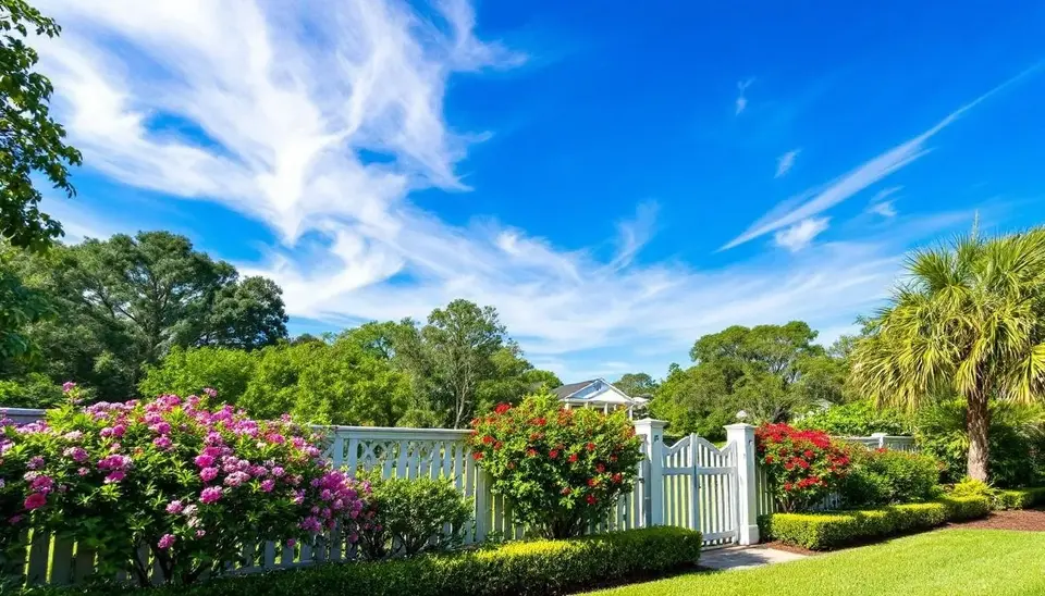Decorative wooden fence