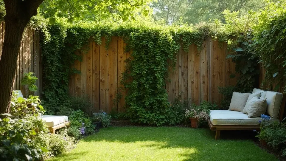 Wooden privacy fence