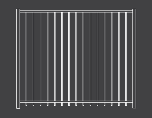 Ascot 2 Rail Style Aluminum Fence 