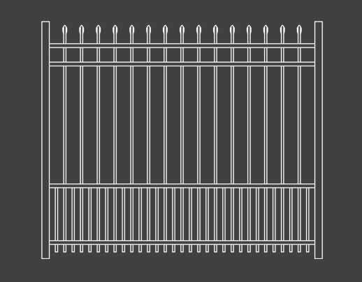 Belmont Puppy Picket Style Aluminum Fence 