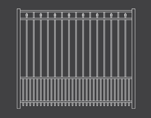 Canterbury Puppy Picket Style Aluminum Fence 