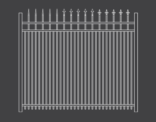 Victoria Royale Style Aluminum Fence 