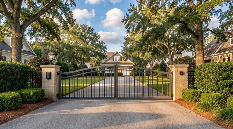 Automatic gate installation with keypad access control in North SC