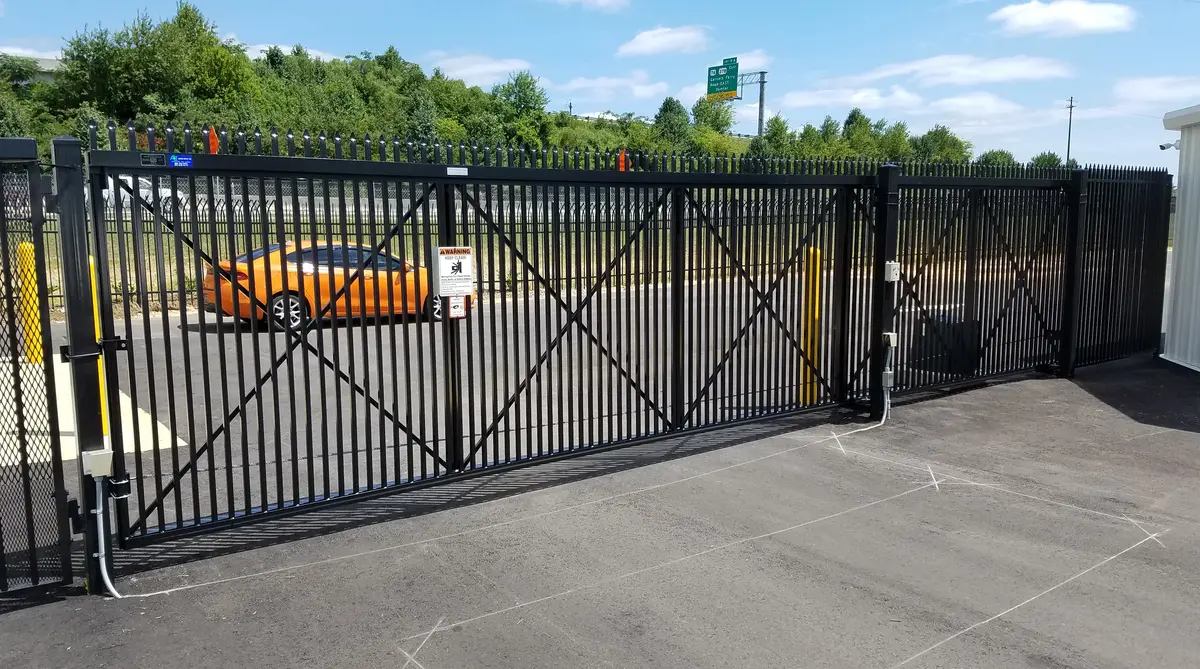 Ornamental slide gate for commercial property in South Carolina