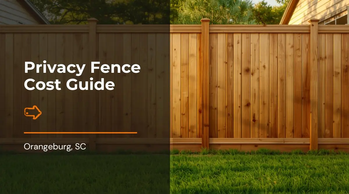 Privacy fence installation in Orangeburg SC - cost guide