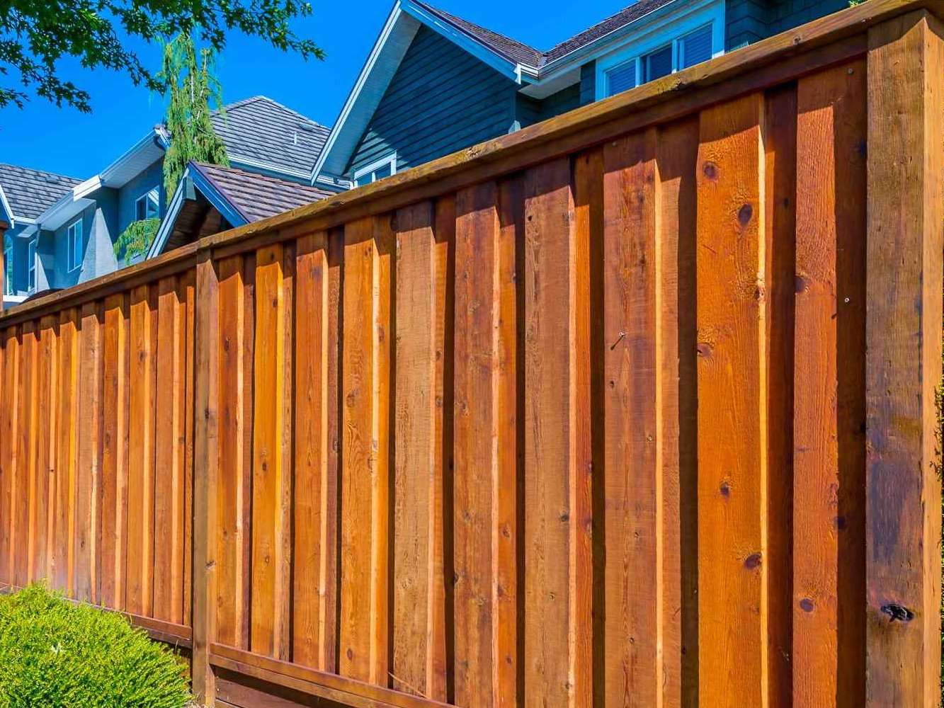 Cameron SC Shadowbox style wood fence